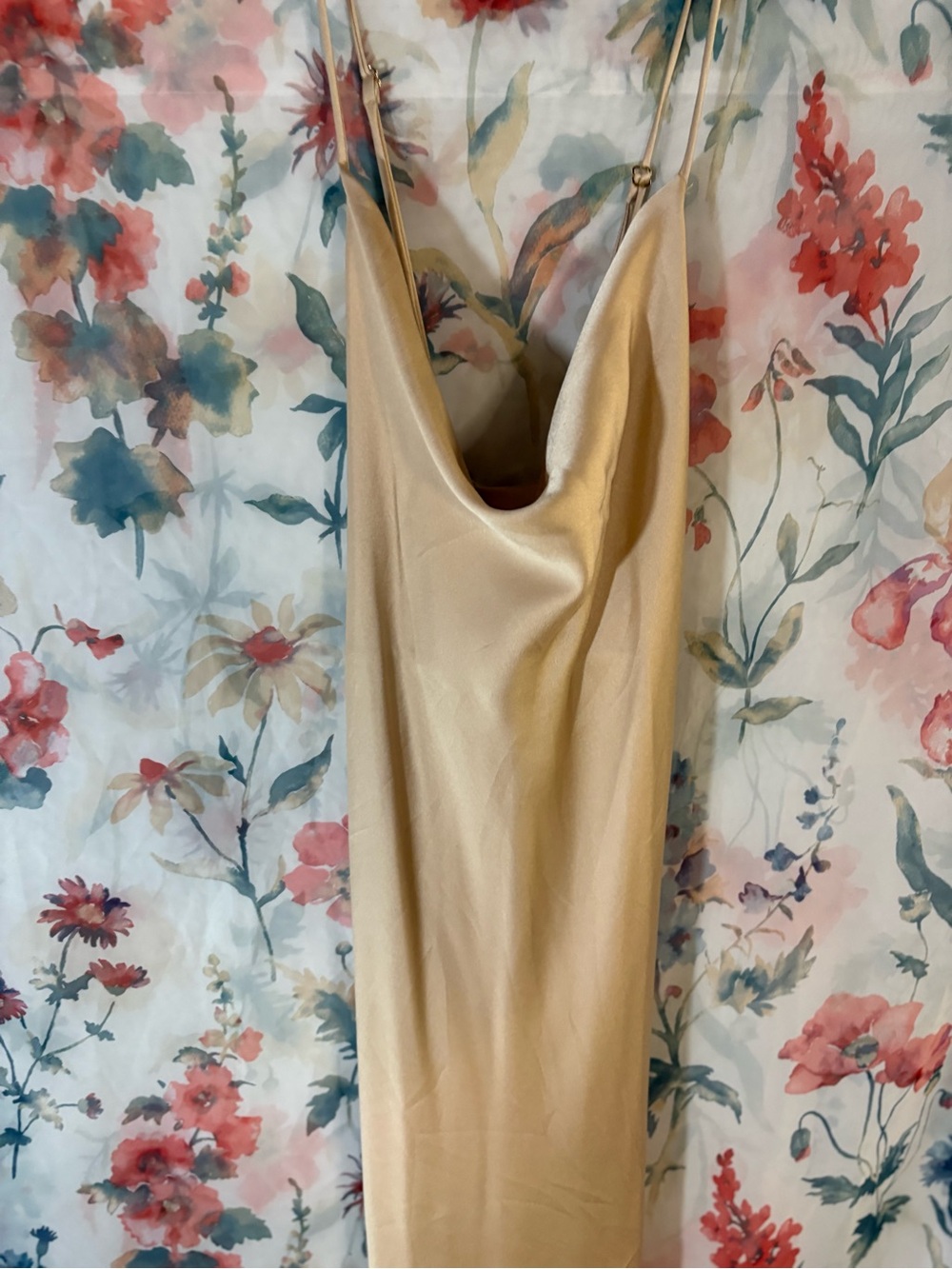 Show Me Your Mumu Satin Slip Dress in Champagne - Picture 2 of 10